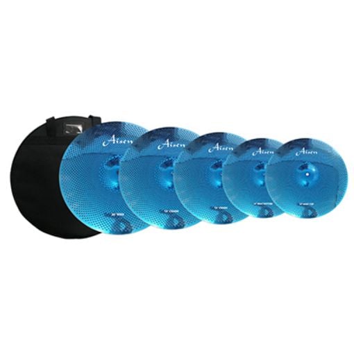Aisen low volume cymbal set blue